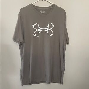 Under Armour Men's Charcoal Tee with White Logo